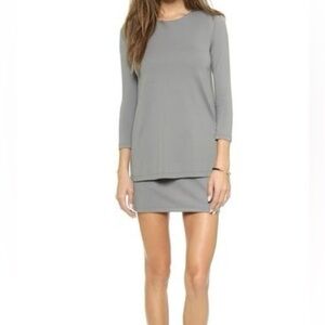 Susana Monaco Women's Gray Pullover Layered Shift Dress Size M